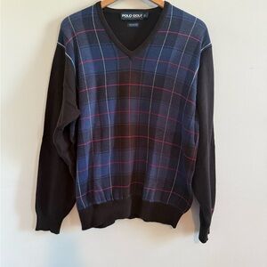 Polo Ralph Lauren Golf  V-Neck Plaid Sweater, excellent condition, size large